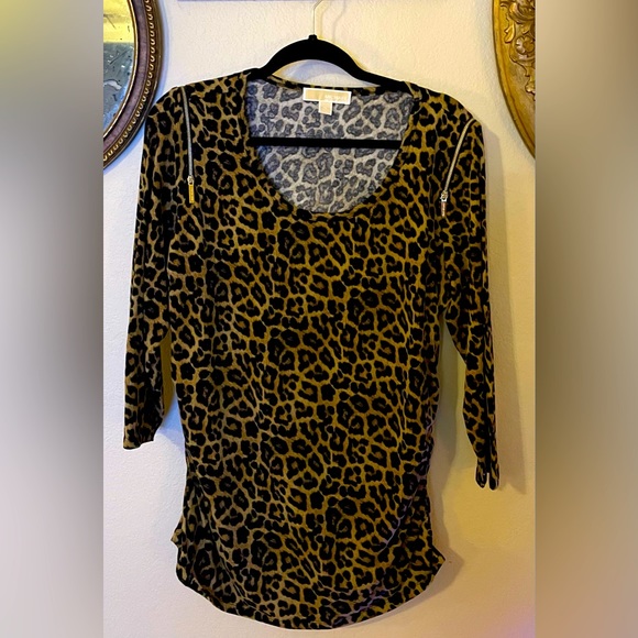 Michael Kors Animal Print Tunic Top SizeXL - Picture 1 of 7